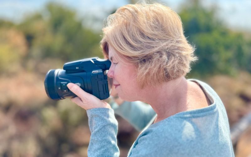 Vikki is a keen photographer with her Nikon camera in terms of understanding how wildlife photography works.